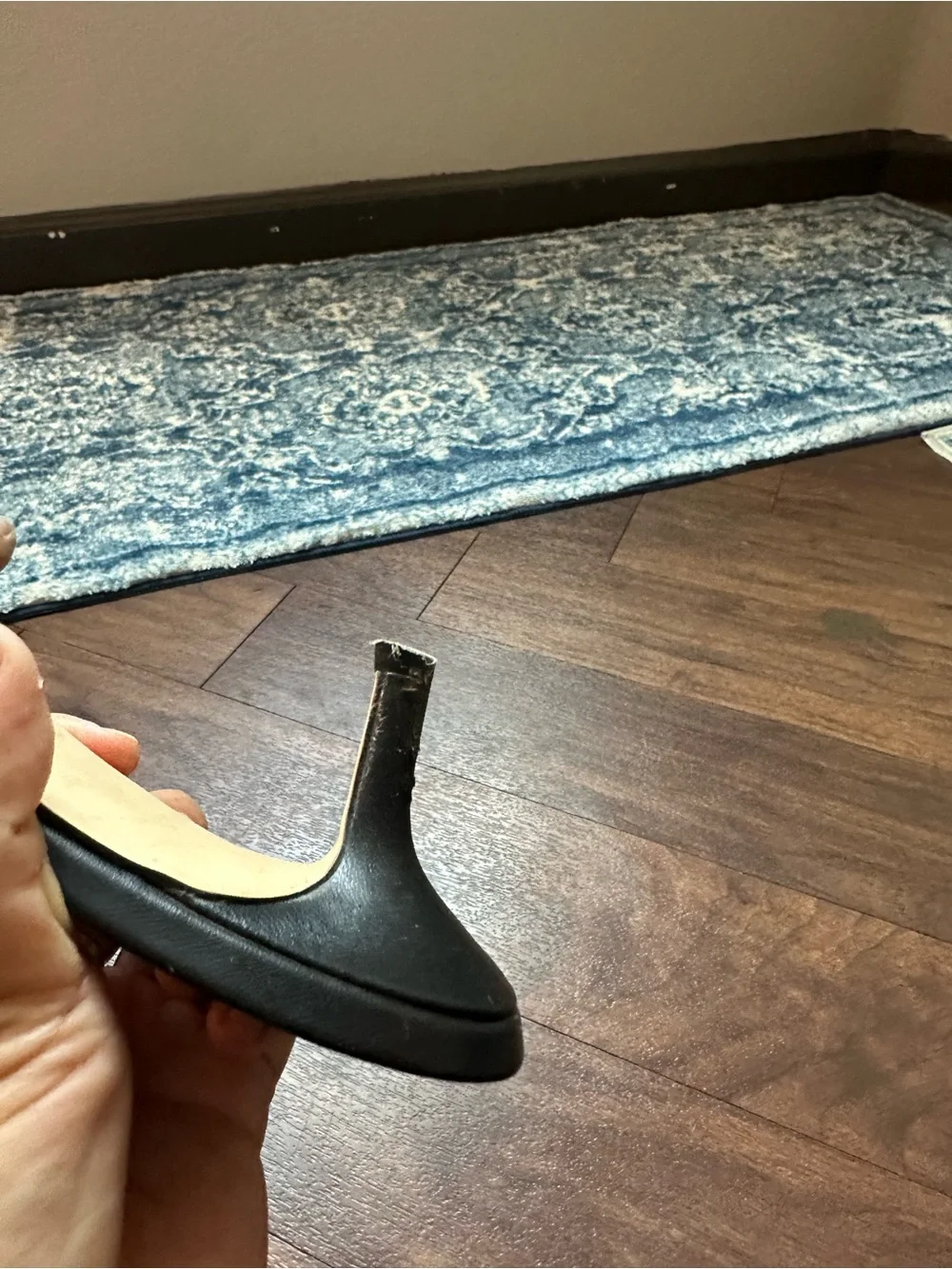 Marc Fisher Black Square Strap Mule Heels